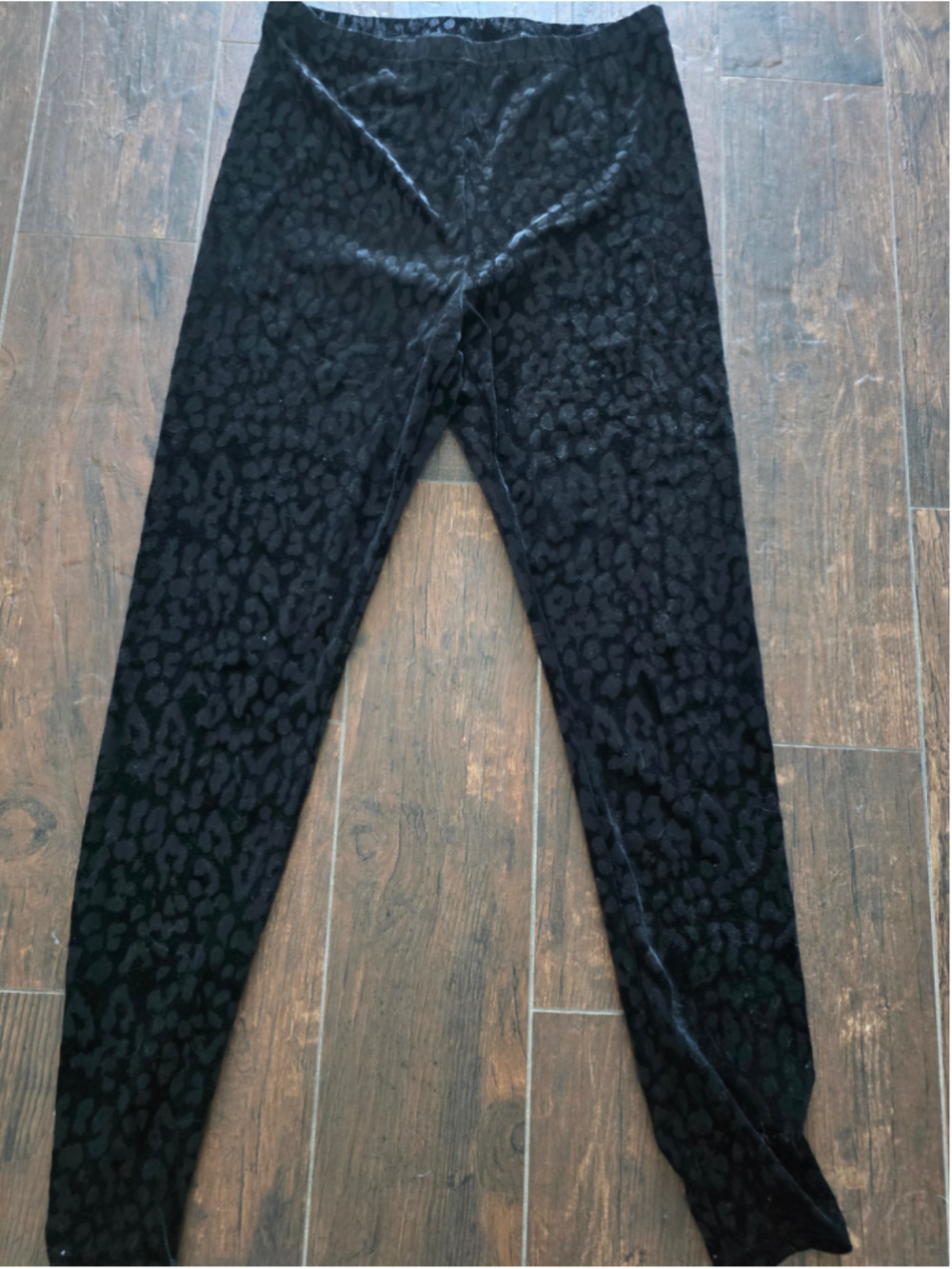 Killstar Black Velvet Caturday Leggings Size L NWOT